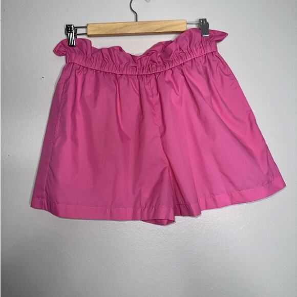 Staud Caterina Paperbag Shorts Pink Wild Orchid Medium Nylon - Picture 2 of 6